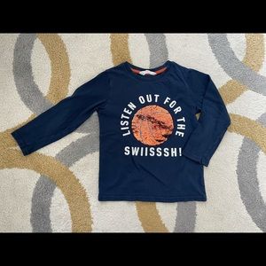 H&M reversible sequin basketball long sleeve, 4-6y